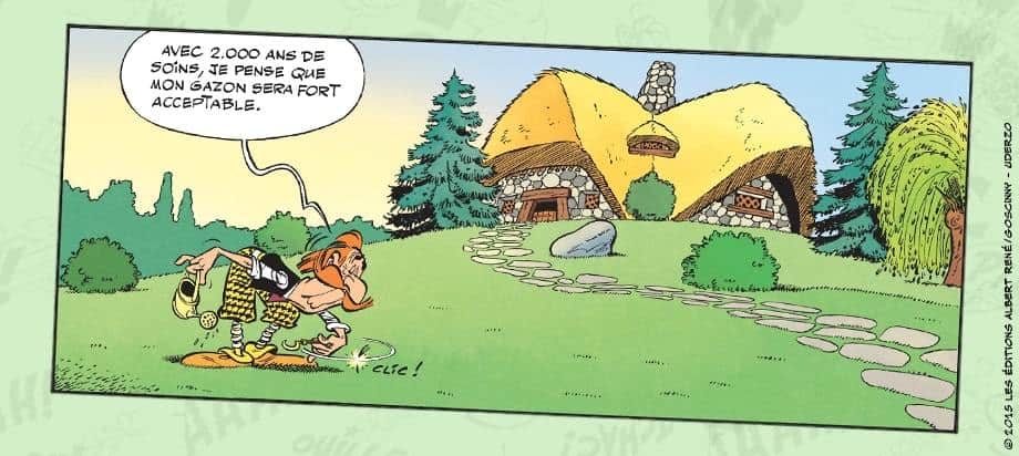 désherber son gazon source BD asterix