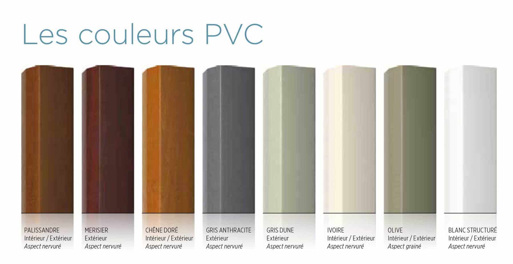 couleurs cloture en pvc