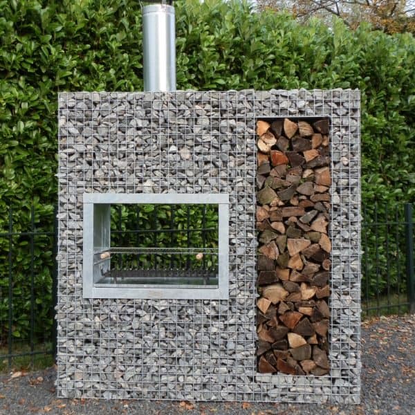 barbecue en gabion