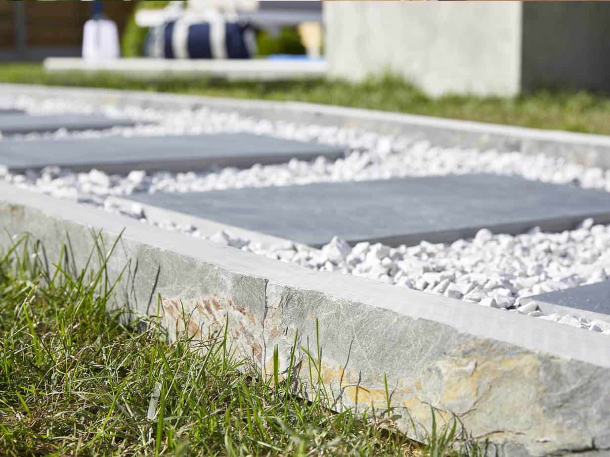 bordure d’allée de jardin en béton