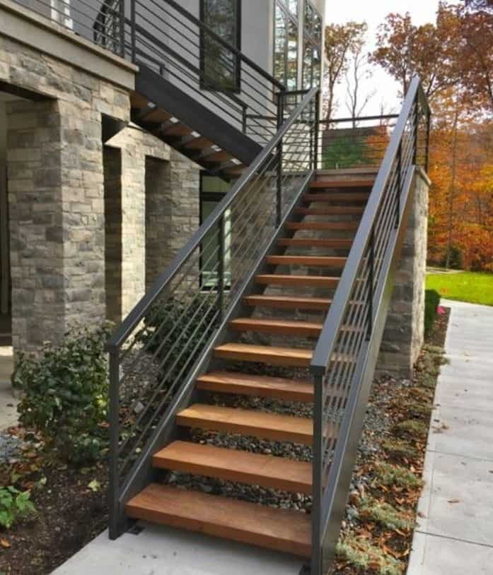 escalier en bois pour extérieur