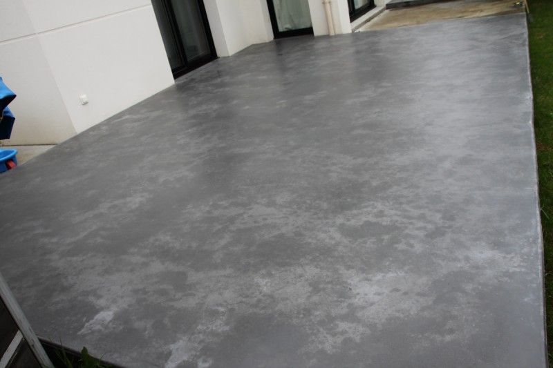 terrasse en béton ciré