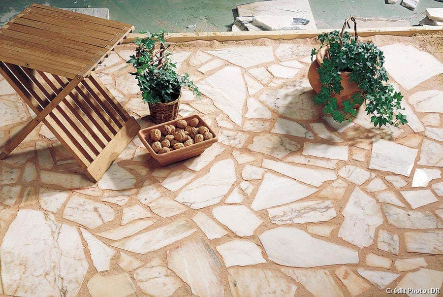 terrasse en béton de terre