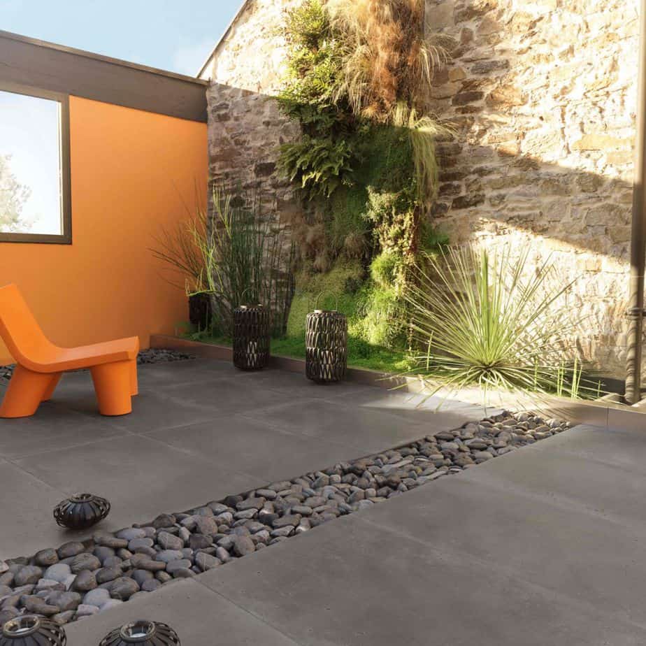 terrasse en béton lissé